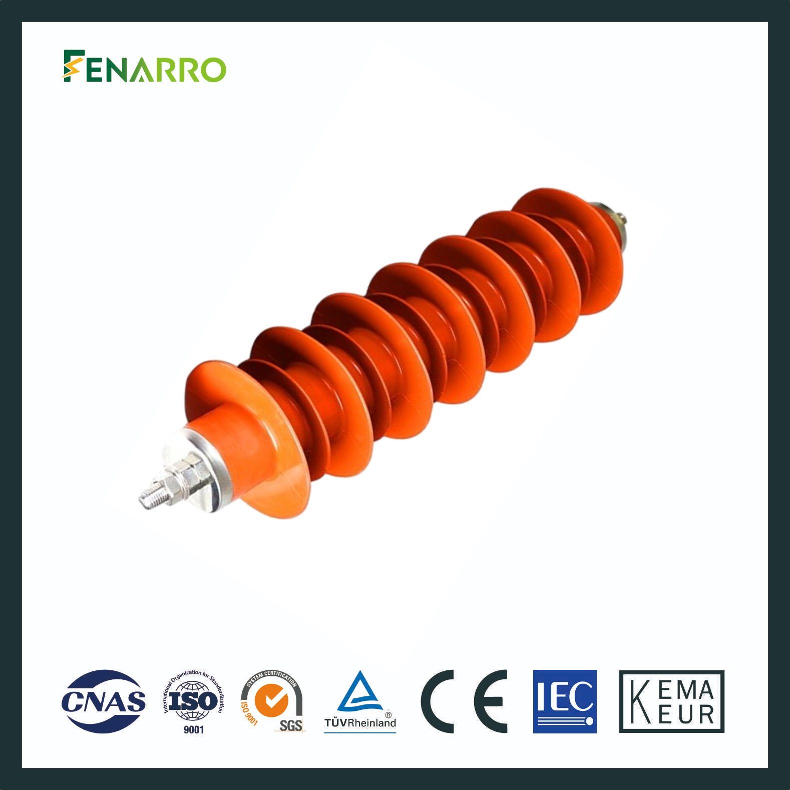 Fenarro 10kv Silicon Rubber Lightning Arrester Surge Protector for Power Station