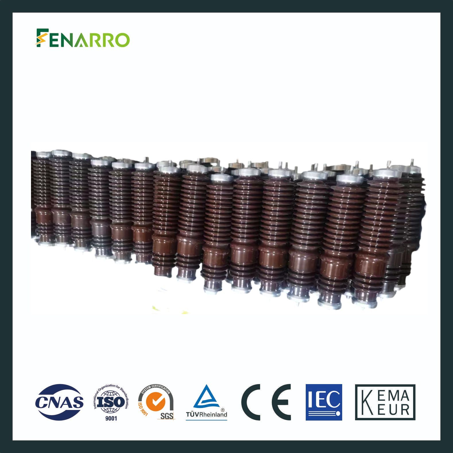 Fenarro 110kv Ceramic Zinc Oxide Lightning Arrester Surge Protector for Power Station