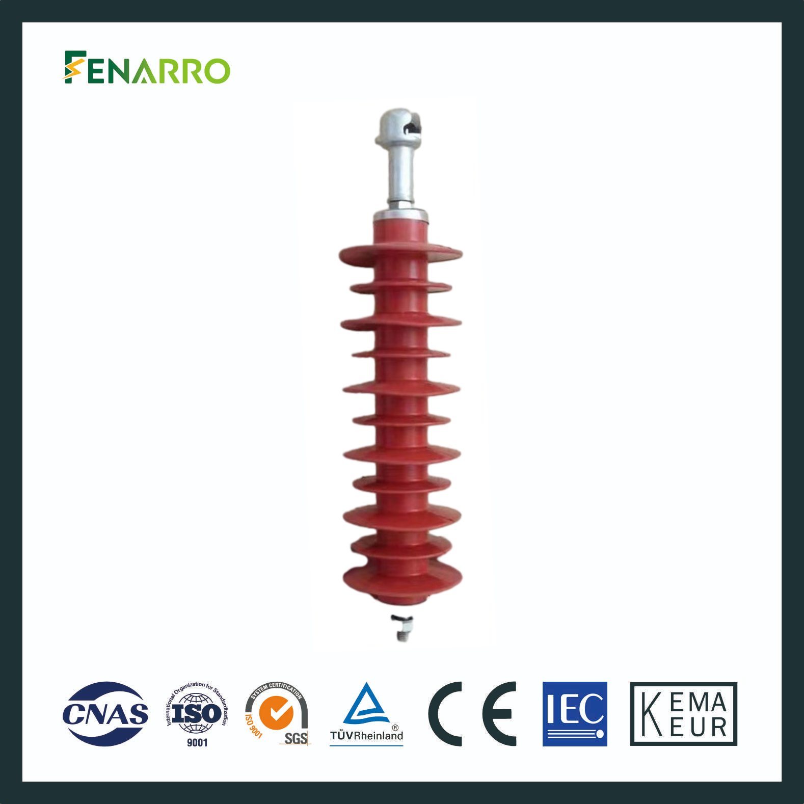 Fenarro 35kv Silicon Rubber Lightning Arrester Surge Protector for Power Station