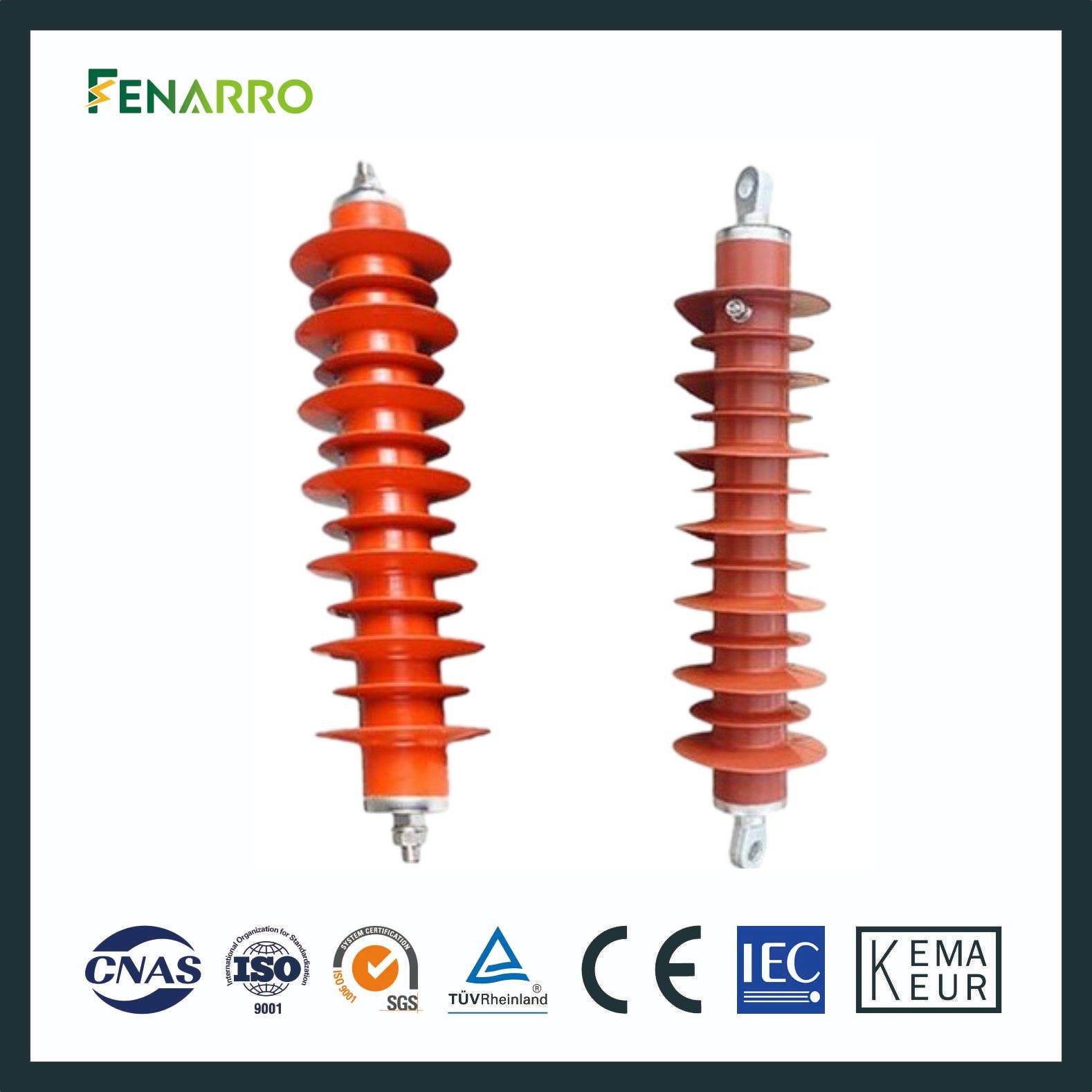 Fenarro 35kv Silicon Rubber Lightning Arrester Surge Protector for Power Station