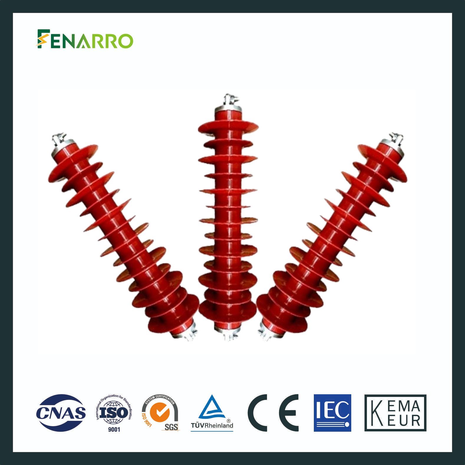 Fenarro 35kv Silicon Rubber Lightning Arrester Surge Protector for Power Station