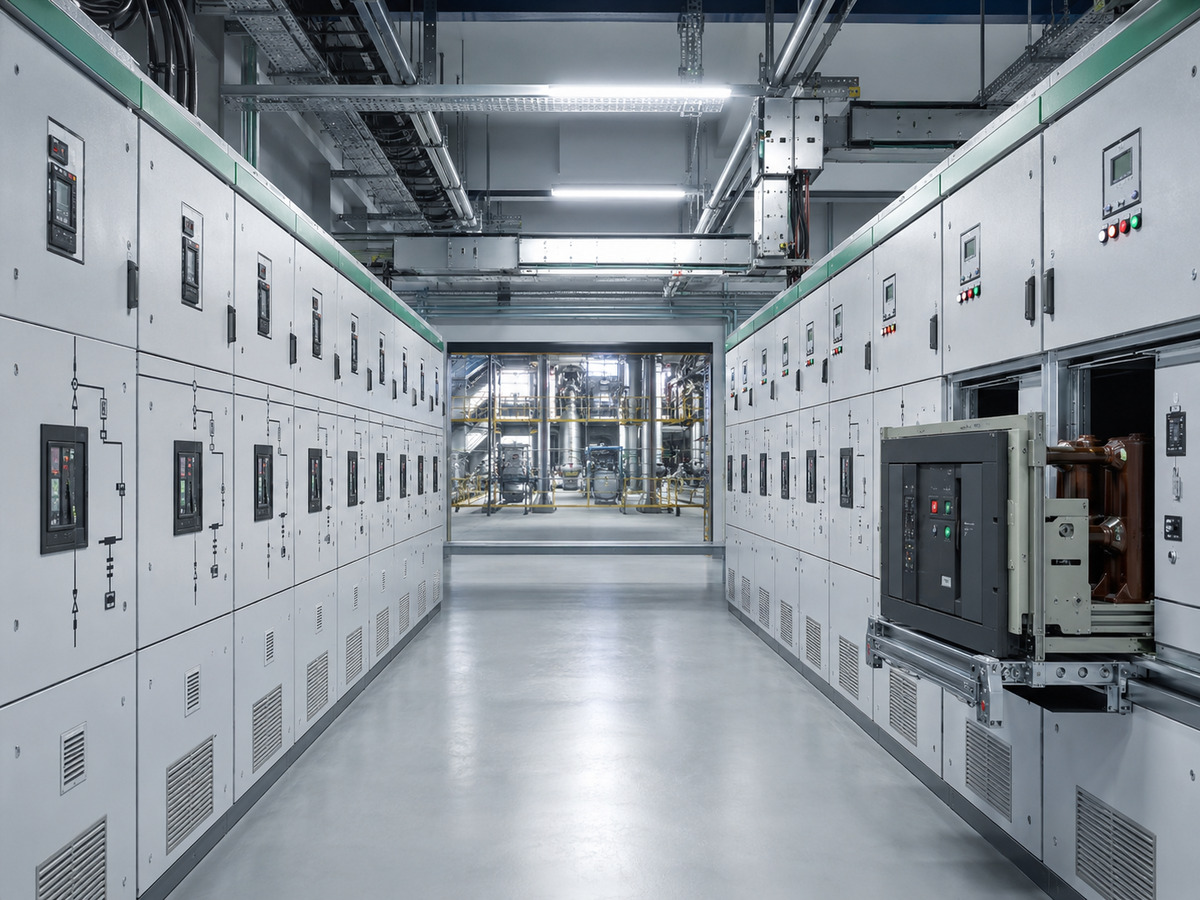 Indoor high voltage switchgear for industrial power distribution systems